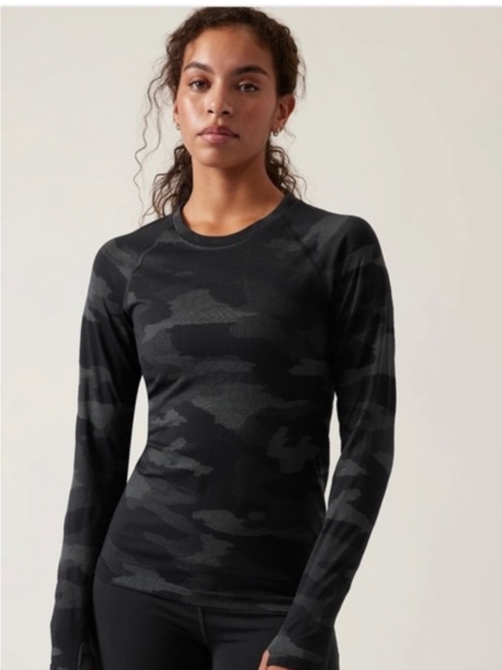 Athleta Long Sleeve Camo Seamless Top - Women